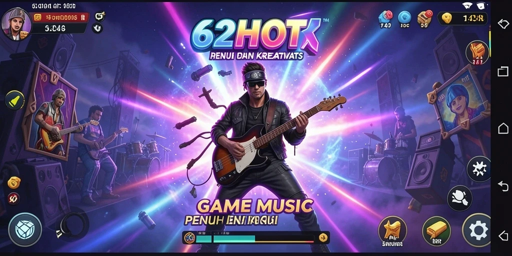 Screenshot gameplay <strong>62HOT</strong> menunjukkan aksi seru bermain musik.