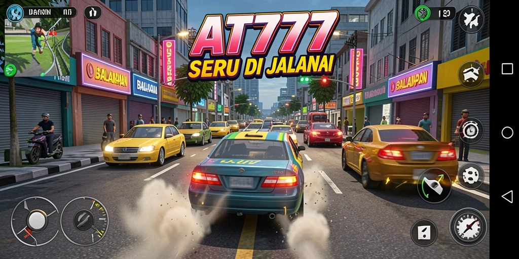 Tampilan gameplay AT777 dengan balapan yang mendebarkan.