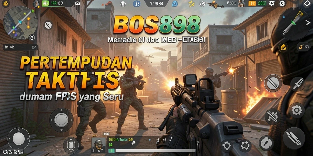 Screenshot dari gameplay seru di BOS898 dengan pertempuran taktis.