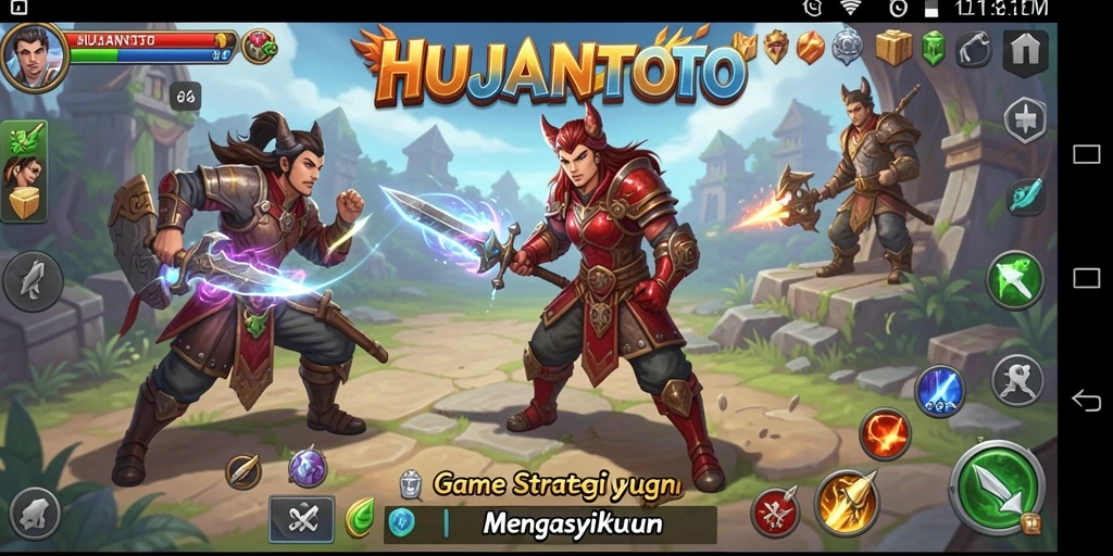 Tampilan gameplay HUJANTOTO yang menarik dan penuh strategi.