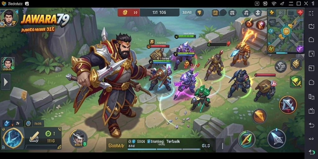 Gameplay mendebarkan dalam JAWARA79 yang menunjukkan strategi pertempuran.