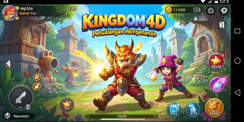 Tampilan gameplay seru dari KINGDOM4D dengan grafik menarik