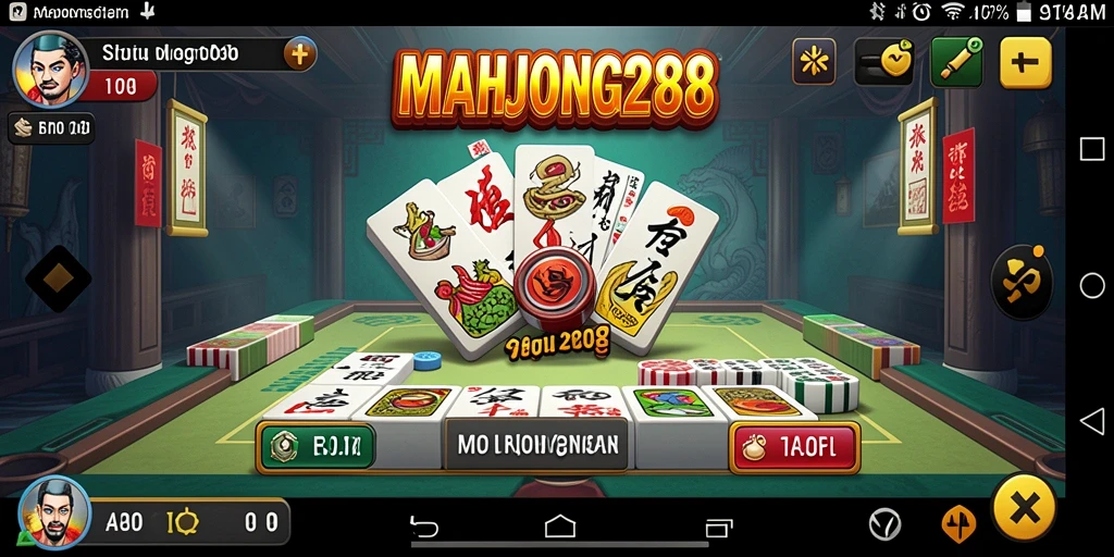 Screenshot menunjukkan gameplay seru dan fitur menarik di MAHJONG288.