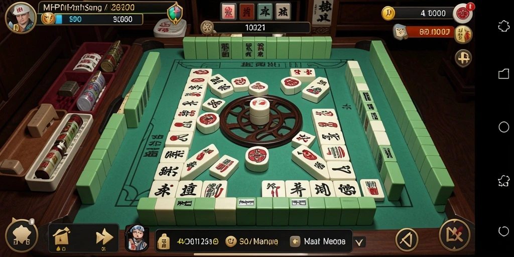 Tampilan gameplay seru MPO1221 dengan grafis Mahjong yang menarik.