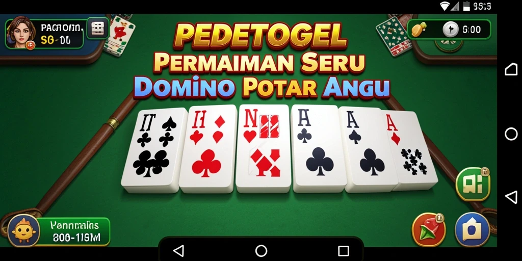 Gameplay PEDETOGEL yang menarik dan seru saat bermain domino.