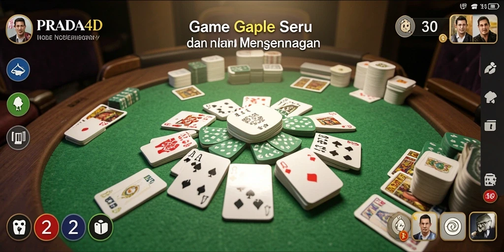 Tampilan menarik saat bermain Gaple di PRADA4D.