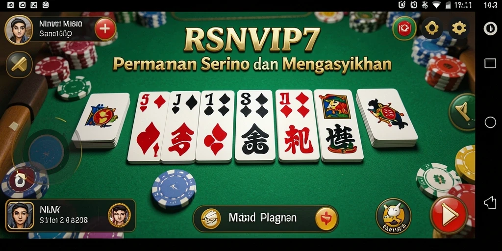 Screenshot gameplay RSNVIP7 menampilkan aksi seru permainan Domino.