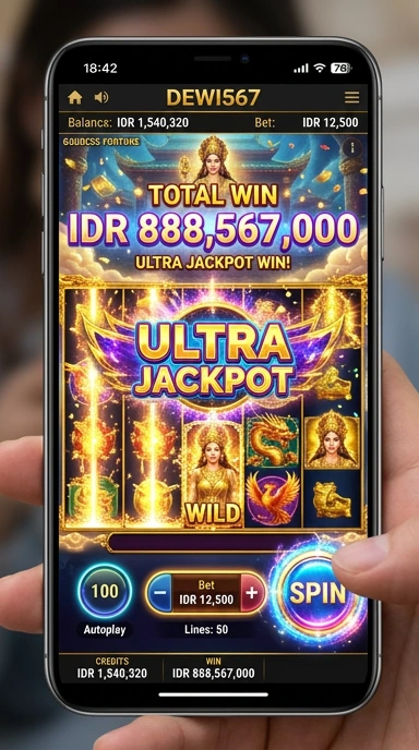 Tampilan antarmuka aplikasi dewi567 yang mudah digunakan.